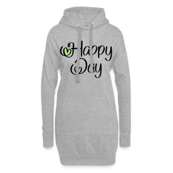 Happy Day - Hoodie-Kleid - Grau meliert - Vorne