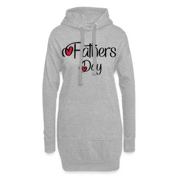 Father's Day - Hoodie Dress - heather grey - Front