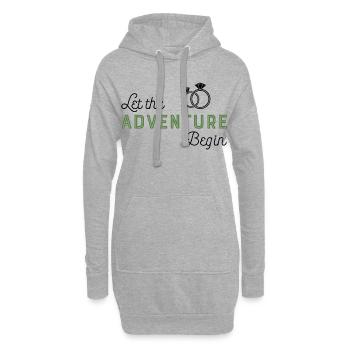 Hochzeit - Hoodie-Kleid - Grau meliert - Vorne