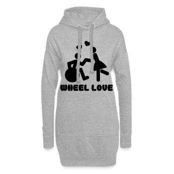 Wheellove für Rollstuhlfahrer, die tanzen * - Hoodie-Kleid - Grau meliert - Vorne
