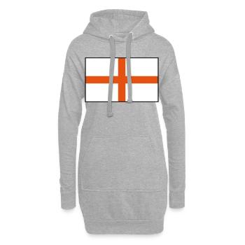 England Flagge 2 - Hoodie-Kleid - Grau meliert - Vorne