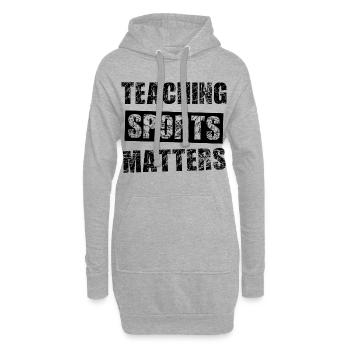 Professeurs de sport - Sweat-shirt à capuche long Femme - gris chiné - Devant