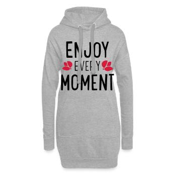 Des phrases drôles - Sweat-shirt à capuche long Femme - gris chiné - Devant