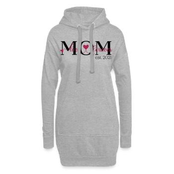 Mom - Hoodie-Kleid - Grau meliert - Vorne