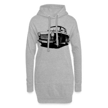 Satellite - Sweat-shirt à capuche long Femme - gris chiné - Devant