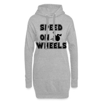 Geschwindigkeit auf Rädern für wirklich schnelle Rollstuhlfahrer # - Hoodie-Kleid - Grau meliert - Vorne