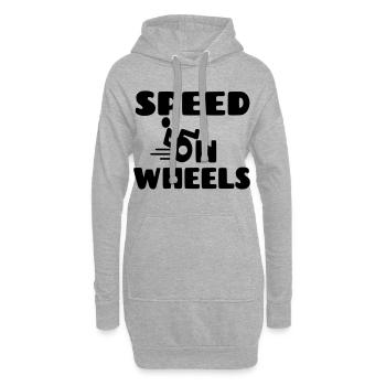 Vitesse sur roues, utilisateurs de fauteuils roulants de course * - Sweat-shirt à capuche long Femme - gris chiné - Devant