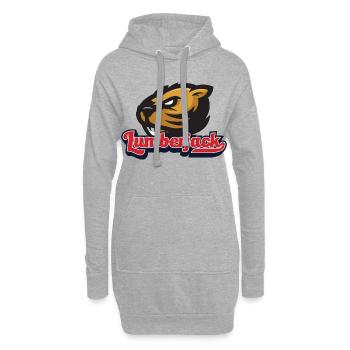 Lumberjack Design Lumberjack Hachette Bois Copeaux Castor - Sweat-shirt à capuche long Femme - gris chiné - Devant