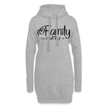 Urlaub mit der Familie - Hoodie-Kleid - Grau meliert - Vorne