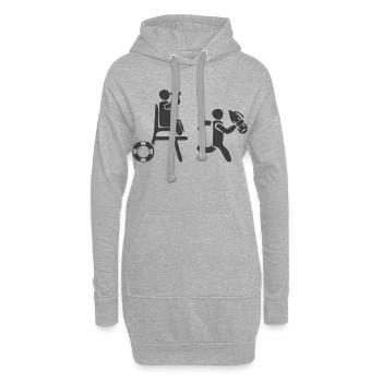 Rettungsschwimmer - Hoodie-Kleid - Grau meliert - Vorne