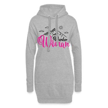 Wander Woman Wanderwoman Wandern Berge - Hoodie-Kleid - Grau meliert - Vorne
