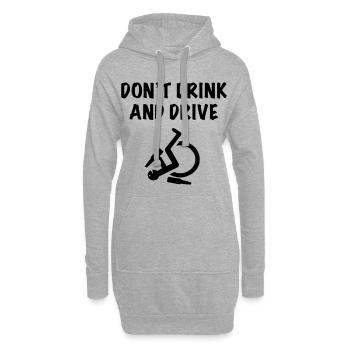 Nicht trinken und fahren. Rollstuhl-Humor-Shirt * - Hoodie-Kleid - Grau meliert - Vorne