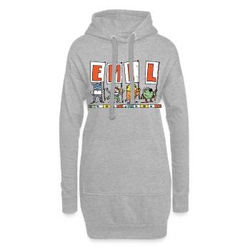 Emil - Hoodie-Kleid - Grau meliert - Vorne