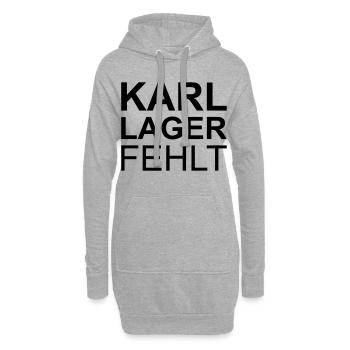Lustige Sprüche - Hoodie-Kleid - Grau meliert - Vorne