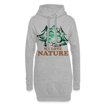 Natur Bäume Wald Symbol Icon Logo Illustration - Hoodie-Kleid - Grau meliert - Vorne