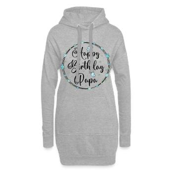 Joyeux anniversaire papa - Sweat-shirt à capuche long Femme - gris chiné - Devant