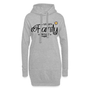 Famille - Sweat-shirt à capuche long Femme - gris chiné - Devant