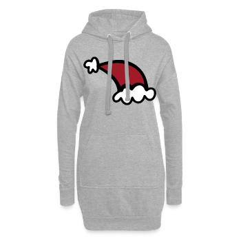 Weihnachten - Hoodie-Kleid - Grau meliert - Vorne