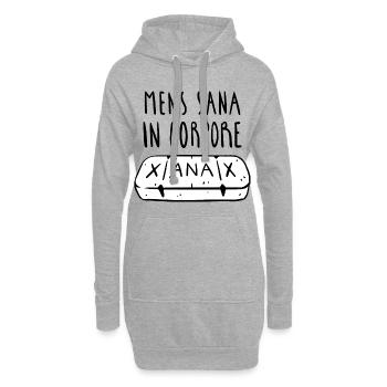 Mens Sana in corpore Xanax - Hoodie-Kleid - Grau meliert - Vorne