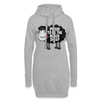 Fiers d’être les moutons noirs de Schaf Spruch - Sweat-shirt à capuche long Femme - gris chiné - Devant