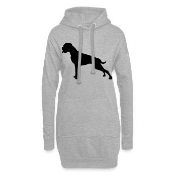 Boxer Stand silhouette - Hoodie-Kleid - Grau meliert - Vorne