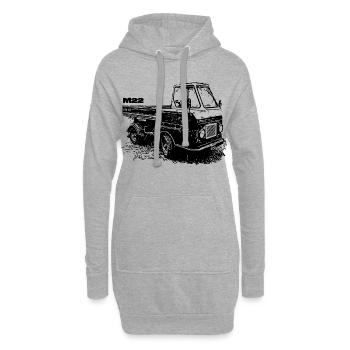 Multivoiture M22 - Sweat-shirt à capuche long Femme - gris chiné - Devant