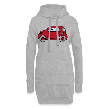 Voiture - Sweat-shirt à capuche long Femme - gris chiné - Devant