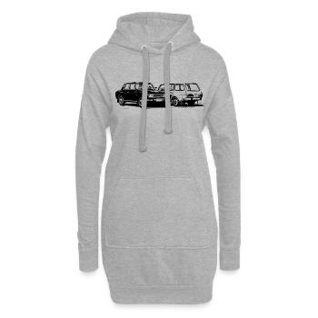 Wartburg P 353 - Sweat-shirt à capuche long Femme - gris chiné - Devant