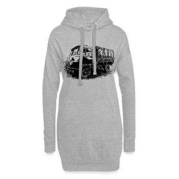 Robur LO 2002 A - Sweat-shirt à capuche long Femme - gris chiné - Devant