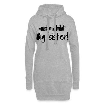 Große Schwester - Hoodie-Kleid - Grau meliert - Vorne