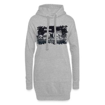 Akita - Hoodie-Kleid - Grau meliert - Vorne