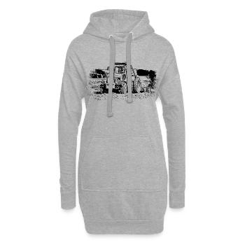 Traktor Fortschritt ZT 303 E - Hoodie-Kleid - Grau meliert - Vorne