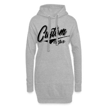 custom bike biker tour rock bobber tuner tuning - Hoodie-Kleid - Grau meliert - Vorne