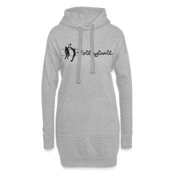 Volleyball - Hoodie-Kleid - Grau meliert - Vorne