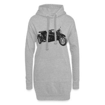Oural M72 - Sweat-shirt à capuche long Femme - gris chiné - Devant