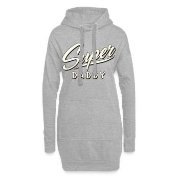 super papa maman maman papa maman maman bébé - Sweat-shirt à capuche long Femme - gris chiné - Devant