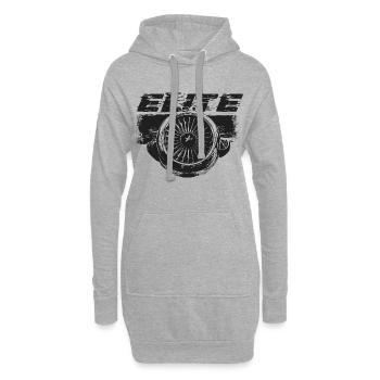 Avion ELITE - Sweat-shirt à capuche long Femme - gris chiné - Devant