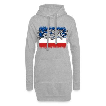 Rostocker - Hoodie-Kleid - Grau meliert - Vorne