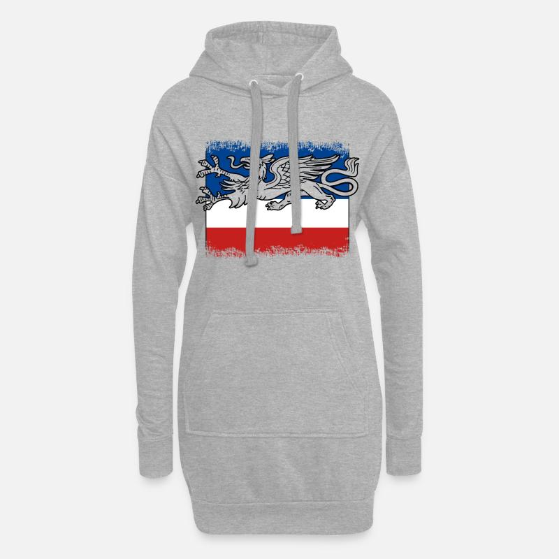 Rostocker - Hoodie-Kleid - Grau meliert