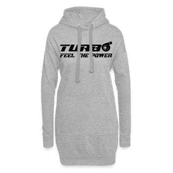 Turbo - Sweat-shirt à capuche long Femme - gris chiné - Devant