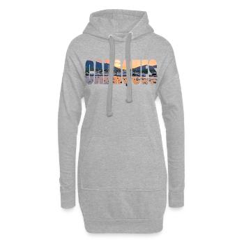 Cadaques Costa Brava - Hoodie-Kleid - Grau meliert - Vorne