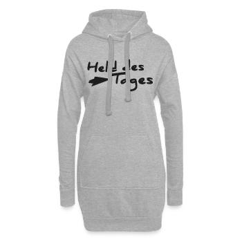 Héros du jour - Sweat-shirt à capuche long Femme - gris chiné - Devant