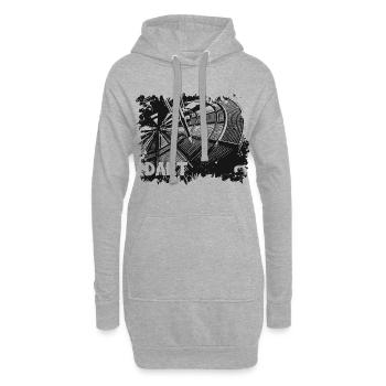 Jeu de fléchettes - Fléchettes - Fléchettes - Sweat-shirt à capuche long Femme - gris chiné - Devant