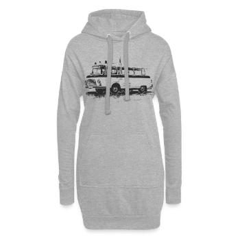 Barkas - B1000 - Ambulance - Sweat-shirt à capuche long Femme - gris chiné - Devant