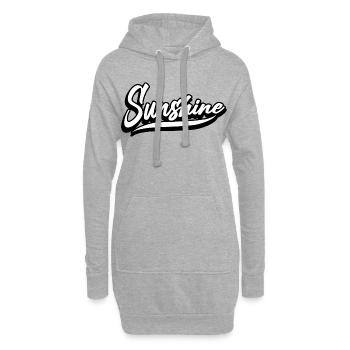 soleil vacances palm beach plage beauté - Sweat-shirt à capuche long Femme - gris chiné - Devant