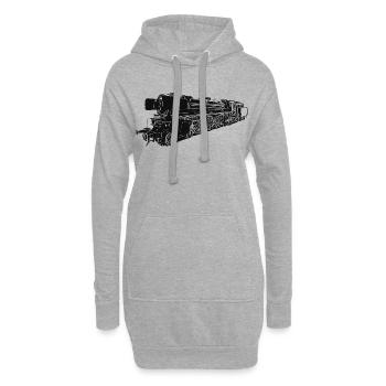 Locomotive à vapeur 01 180 - Sweat-shirt à capuche long Femme - gris chiné - Devant