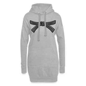 Judo Gürtel Jiu-Jitsu Schwarzgurt Judo 1. Dan Obi - Hoodie-Kleid - Grau meliert - Vorne