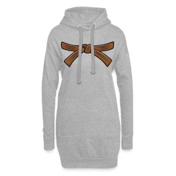 Judo Gürtel Jiu-Jitsu Braungurt Judo 1. Kyu Obi - Hoodie-Kleid - Grau meliert - Vorne