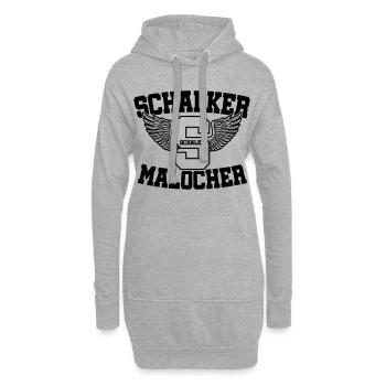Farbe änderbar | Schalker Malocher - Hoodie-Kleid - Grau meliert - Vorne