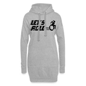 Auf geht's mit einer Rollstuhlfrau* - Hoodie-Kleid - Grau meliert - Vorne